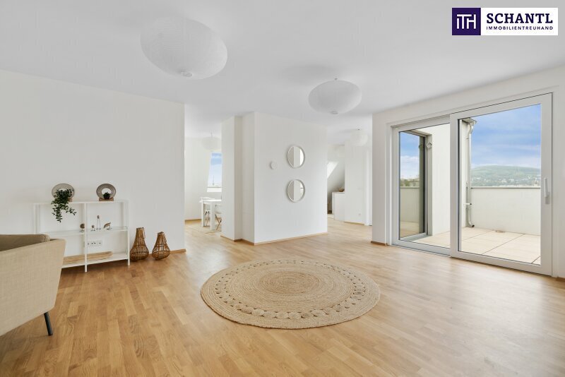 Geniales Penthouse mit 134 m² Wohnfläche, zwei ruhigen Terrassen und privater Liftfahrt.