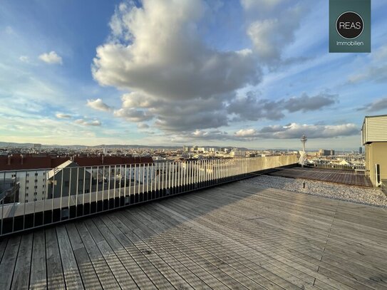 Panorama Loft mit atemberaubender Dachterrasse in der Brotfabrik Wien!