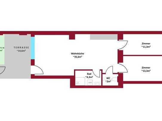 Erstbezug: Altbau, Neubau, hofseitige Terrassen, Balkone, Loggien, Gärten, Schlüsselfertig.