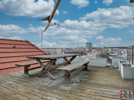 Topsaniertes 212m² Loft-Büro | Dachterrasse mit 360° Blick | U-Bahnnähe | Open-Space mit vollausgestatteter Küche