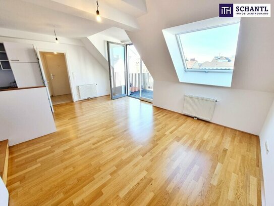 Neuer Preis! WOW! Stylisch Wohnen im Dachgeschoss! Hofseitiger West-Balkon + Perfekte Raumaufteilung + Perfekte Infrast…