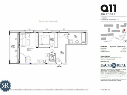 2-Zi. mit Loggia im 10.OG - TOP 261 (AB JULI)