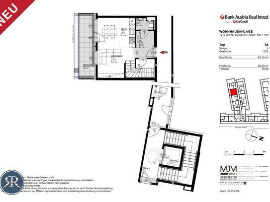 2-Zi mit Terrasse im DG - TOP 464 (AB SEPTEMBER)