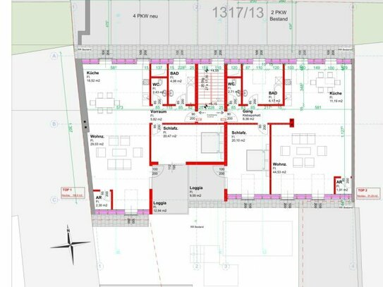 Genehmigter Dachboden Ausbau mit zwei großen Wohnungen Inkl. Parkplätze