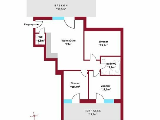 SOMMERAKTION: PROVISIONSFREI | Neubau/Erstbezug I Außenflächen: Terrassen, Balkone & Dachterrassen I Schlüsselfertig I…
