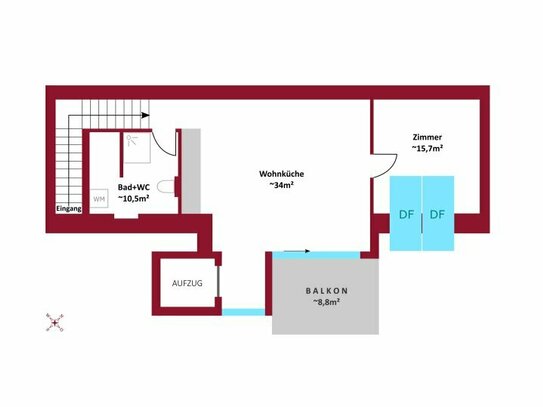 Penthouse-Charakter in Top Lage: Luftwärmepumpe I Eichenparkett I Süd-Ost Balkon I Premium-Aufzug