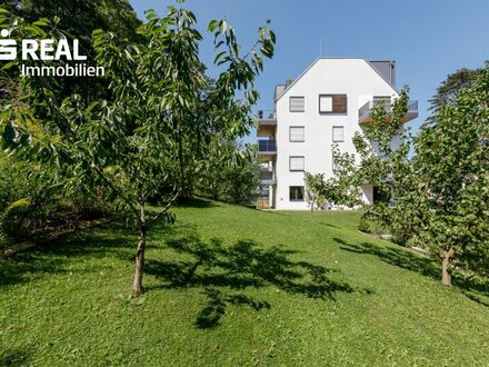 Exklusive Gartenwohnung mit Panoramablick, Wellnessbereich, Pool und Tiefgargenplatz