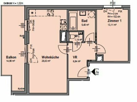 2-Zimmerwohnung Erstbezug