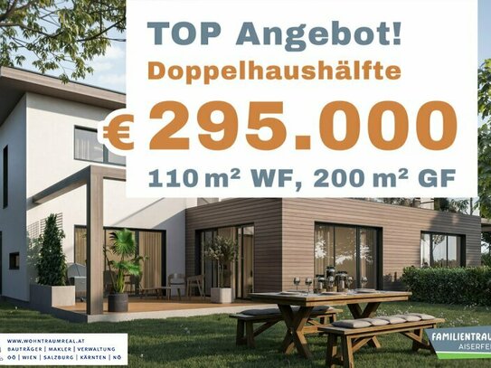 Doppelhaushälfte belagsfertig mit Garten - unschlagbarer Preis! Leistbares Wohnen in Schwertberg