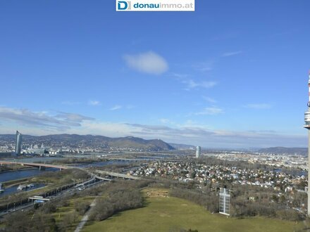 Traumhafte Aussicht im Penthouse auf der 34. Etage in der Wiener Donaucity