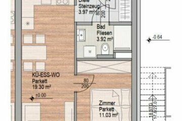 ERSTBEZUG IN GRAZ - REININGHAUSSTRASSE: Modernes Wohnen in einer tollen Umgebung in Graz - 38,22 m² - 2 Zimmer im Erdgeschoß & Balkon & Eigengarten & Kellerabteil!