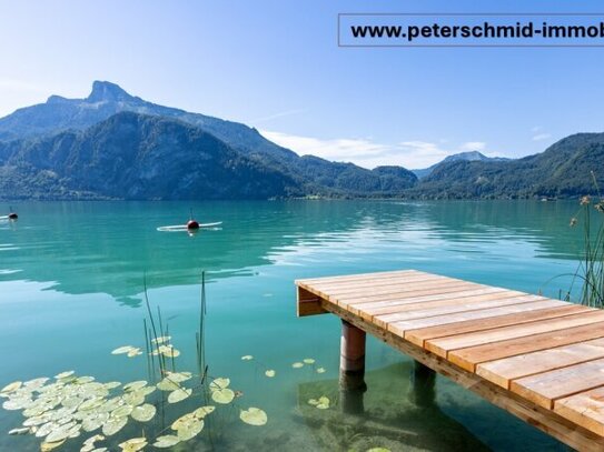 Erstbezug - 3 Zimmer Gartenwohnung mit traumhaften Seeblick und eigenem Badeplatz am Mondsee - direkt am Wasser! PROVIS…