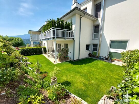 Neuwertige Wohnung mit Garten in Seeboden. Tiefgarage. Dem See so nah.