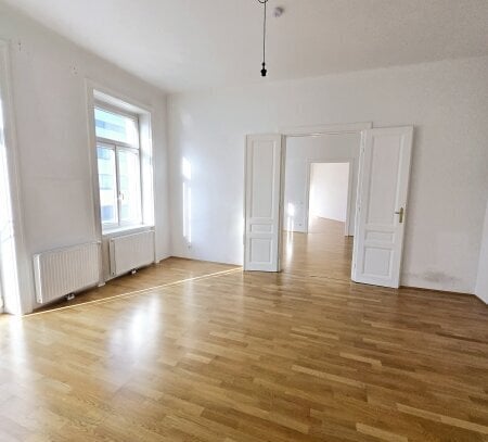 Unbefristet! Traumhafte Altbauwohnung am Spittelauer Platz: 4 Zimmer, 2 Badezimmer und Balkon