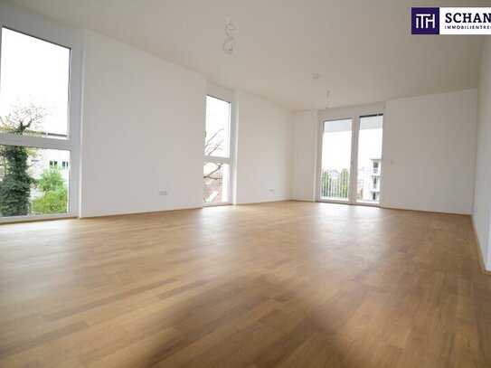 Unverbaubarer Blick ins Grüne von Ihrem Sonnenbalkon - 75m² große 3-Zimmer Neubauwohnung in Graz Eggenberg! Provisionsf…