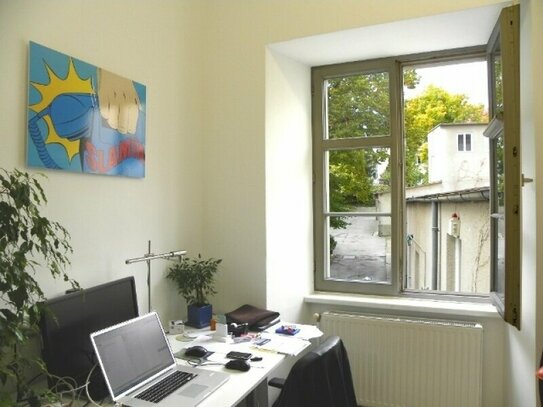 Ab 285,- ALL INCLUSIVE MIETE: ca. 8m² Büro mit Gartenblick + allg. Räume! inkl. Heizung, Internet, Reinigung, Besprechu…