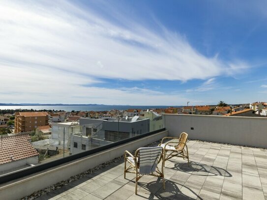 Großartiges Penthouse mit Meerblick in ruhiger Gegend in Zadar - Borik