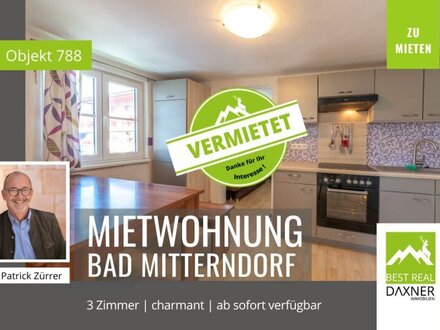 Vermietet! Hübsche 3 Zimmer Mietwohnung im 1.Stock eines traditionellen Steirerhauses