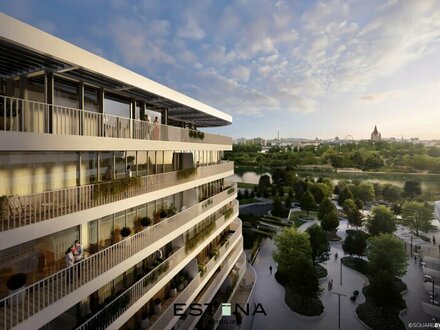 Mit Blick auf die Donau - Wohnung mit großem Balkon - offen und lichtdurchflutet - Nähe U1 Station Kaisermühlen