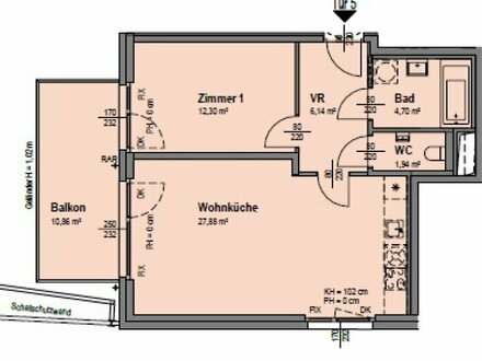 bezaubernde 2-Zimmerwohnung Erstbezug