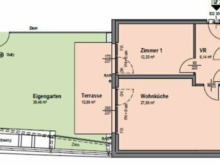 2 Zimmerwohnung mit Garten