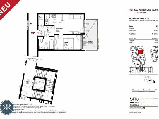 2-Zi mit Loggia & Balkon im 2. OG - TOP 225 (AB JUNI)