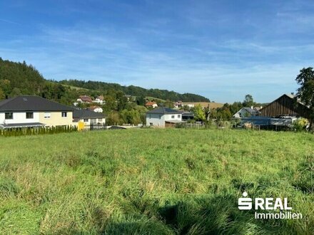 Grundstück mit Fernblick in neuer Eigenheimsiedlung