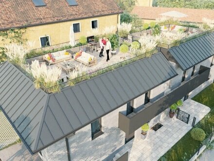 MORZG - moderne neue 3 Zimmer Obergeschoss-Wohnung mit ca. 60 m² Dachterrasse