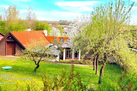 Rollstuhlgerechtes Haus + direkter Garagenzugang, Waldrandlage mit herrlichem Garten