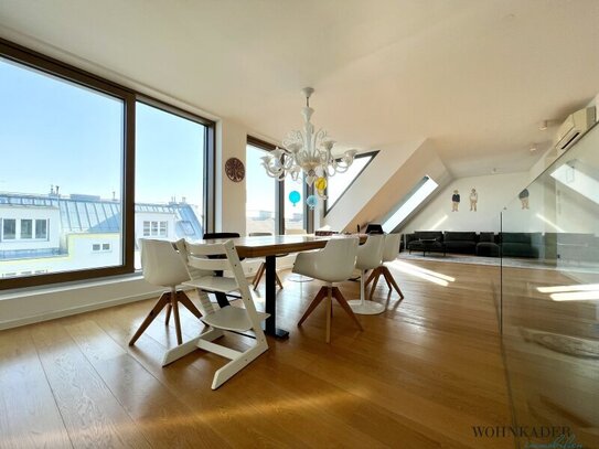 Penthouse der Superlative – Luxus, Design & spektakuläre Dachterrasse mit Sauna