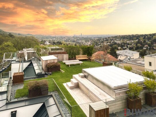 ERSTBEZUG | Spektakuläres Luxus-Penthouse mit traumhaftem Fern- und Stadtblick | Dachgarten mit Pool | Hauseigenes Gym…