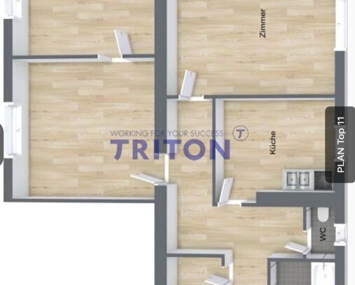 Stundenten 3-Zimmer-Wohnung nahe U1-Station