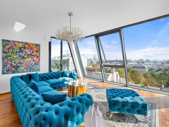 Luxuriöses Penthouse mit traumhaftem Ausblick in bester Lage von Wien - 285m² Wohnfläche zum Kauf für 6,35 Mio. €