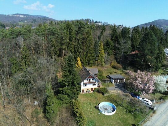 Einfamilienhaus auf ca. 2.200m² Baugrund, Sackgassenende, Waldrand, Ruhelage.