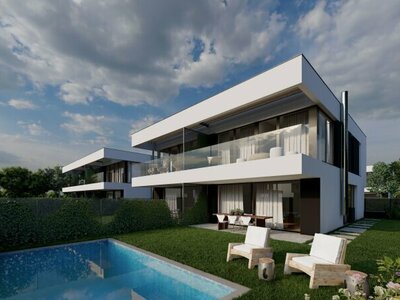 Wohnen mit Grünblick - Moderne Doppelhaushälfte mit Balkon und Poolmöglichkeit