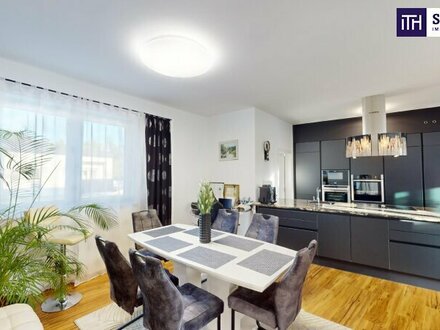 Exklusives Wohnvergnügen in Graz-Liebenau! Stylishe Wohnung mit Whirlpool, Dachterrasse, Garten, Liftschacht, Carport,…