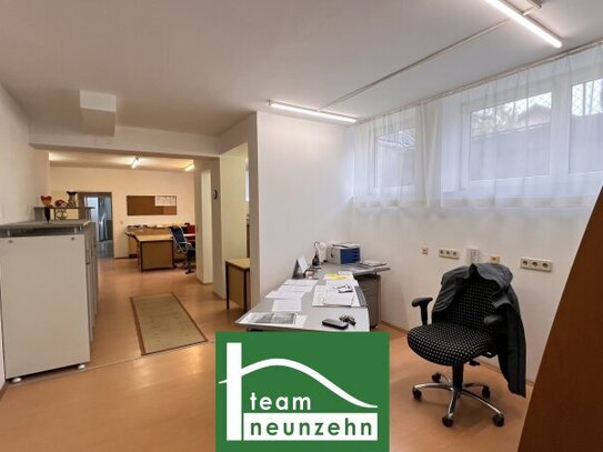 188m² Fläche (74m² Büro & 114m² Lager) mit eigener Einfahrt im Hinterhof. In bester Lage zwischen Wien & Bruck/Leitha.