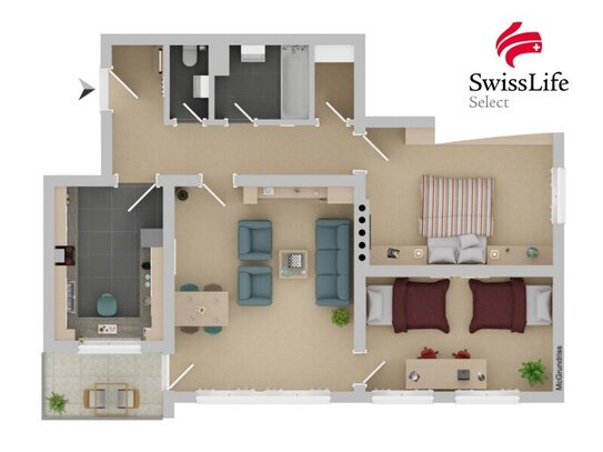 3-Zimmer-Wohnung mit Weitblick | Loggia | KFZ-Stellplatz | WG-geeignet