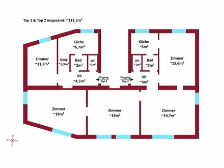 5-Zimmer-Preishit I Eigene Garagenbox inklusive I zusammengelegte 111m² mit 5-Zimmer und Potential I Trennbar auf 2 Woh…