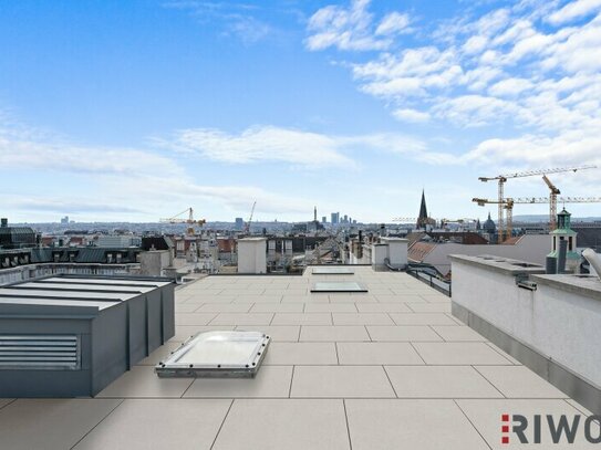 Dachterrassenwohnung mit Traumausblick | 72m² Terrassenfläche | 2 Minuten zur Mariahilferstr. | 2 Minuten zur U6 und U3