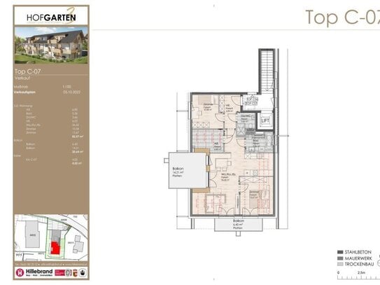 3-Zimmer-Dachgeschosswohnung / Top C7