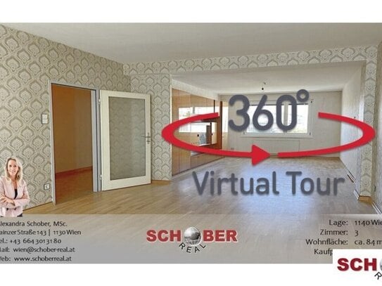 360° TOUR! Renovierungsbedürftig - Umbau in 4 Zimmer möglich