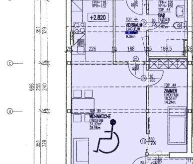 NEUER PREIS! Frei ab Arpil 2023, NEUER PREIS. Wohnung mit Balkon, 2-Zimmer, Loggia, top 44, Anlage oder Eigennutzung! -…