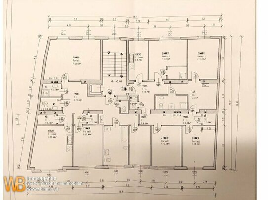 Ganze Etage Nähe Augarten: 220m², 7 Zimmer, 4 Badezimmer, 2 Küchen, 2 separate Wohneinheiten