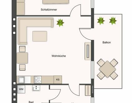 2 Zimmer | Balkon | KLIMAPOSITIV | Luftwärme & Photovoltaik |