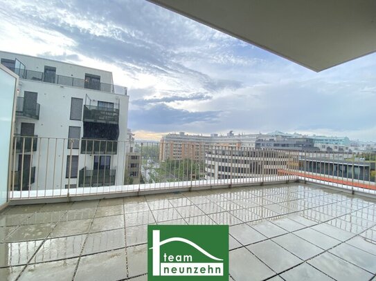 MEGA Dachterrasse und toller Ausblick nahe U1 Kagraner Platz - im neuen Wohnviertel Am Langen Felde