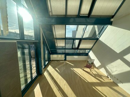 Der SONNE entgegen: SÜDSEITIGE Dachgeschoß-Maisonette mit großzügiger Dachterrasse und Klimaanlage.