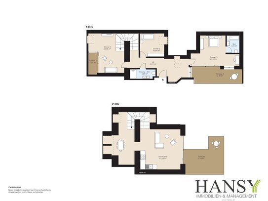 Über den Wolken - Provisionsfreie Maisonette-Dachgeschosswohnung mit 3 Terrassen und Blick auf die Gloriette!