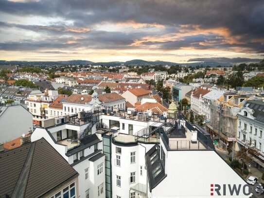 Großzügige 4-Zimmer Dachgeschoßwohnung mit herausragendem Grünblick, zwei Terrassen und Aussichtsturm - Ferrogasse - To…