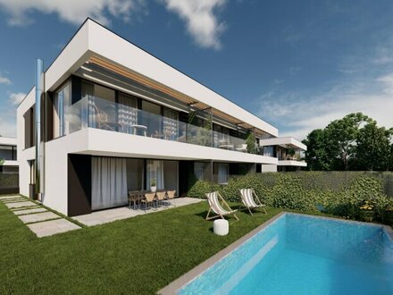 Exklusive Doppelhaushälfte - Modern wohnen mit Pooloption und Balkon